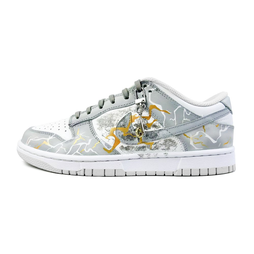 Nike Dunk Cushioning, Wear Resistant Low Top Skateboard Shoes Unisex Gray