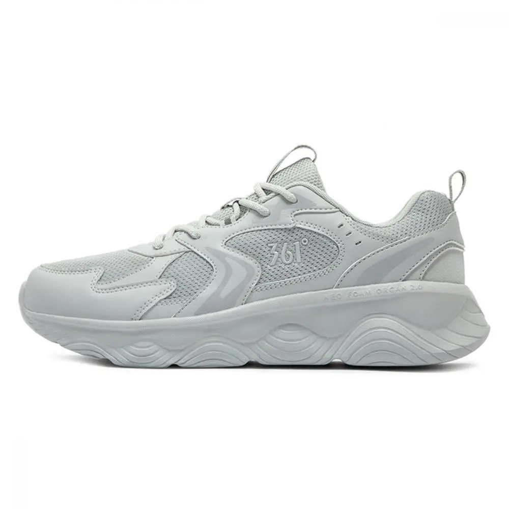361° Cushioned Wear-Resistant Slip-Resistant Low-Top Casual Running Shoes Men's Gray