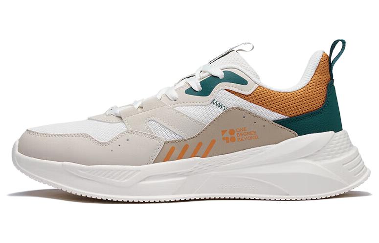 361° Cushioning, Slip Resistant, And Abrasion Resistant Low Top Sports Casual Shoes Men's White Brown Green