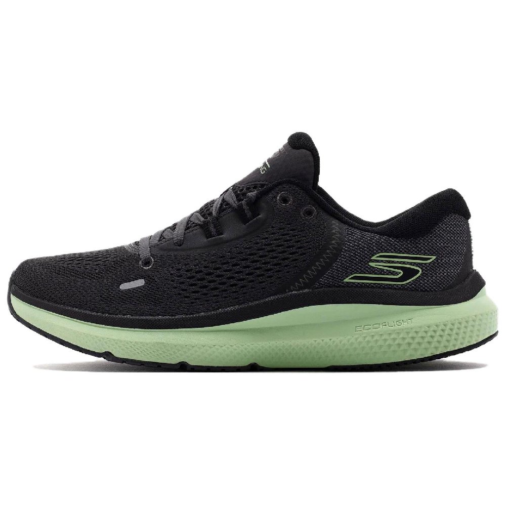 Skechers Durable Breathable Lightweight Low-Top Running Shoes Men's Black Cyan