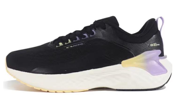 361° Cushioning Wear-Resistant Low-Top Running Shoes Women's Obsidian Black Digital Lavender