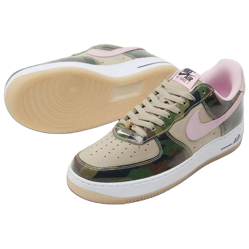 Nike Air Force 1 Abrasion Resistant Low top Skateboard Shoes Men's Brown Green Pink купить в интернет-магазине Yoocart с быстрой доставкой по России.