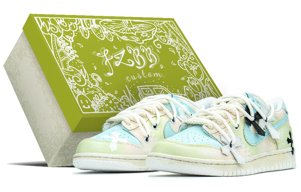 Nike Slip Resistant, Abrasion Resistant, Lightweight Low Top Skateboard Shoes Women's Pink Green