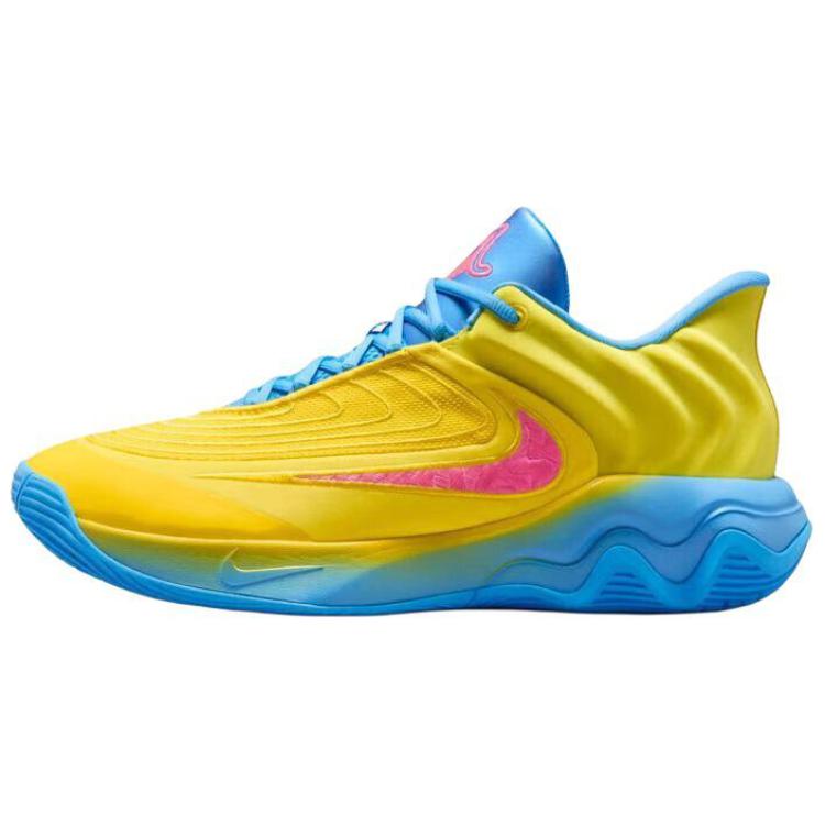 Nike Giannis Immortality 4 Anti-Slip Wear-Resistant Low-Top Basketball Shoes Men's Yellow Blue