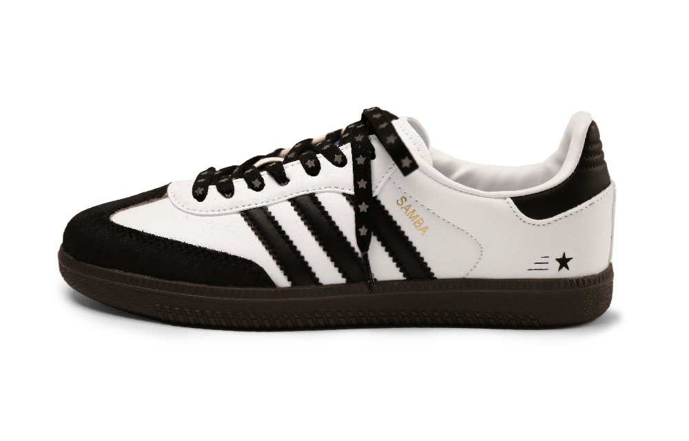 Adidas Originals SAMBA OG Anti-Slip And Wear-Resistant Lightweight Low-Top Skateboard Shoes Unisex Black White