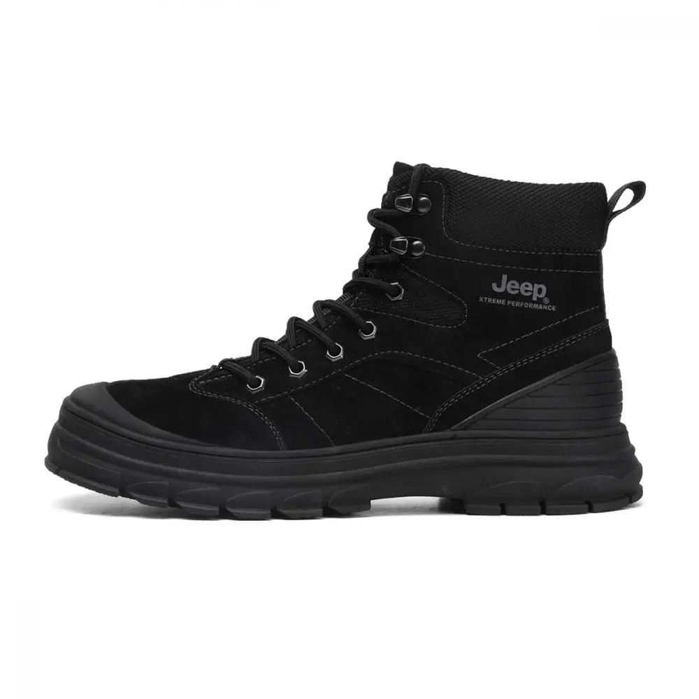 Jeep Mid Top Outdoor Shoes Men's Black