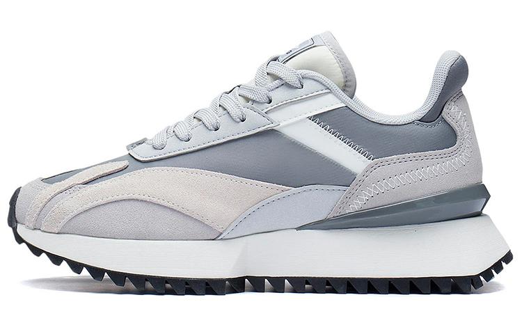 LINING Casual Shoes Women's Low Top Stone Gray/Microcrystalline Gray/Ecru
