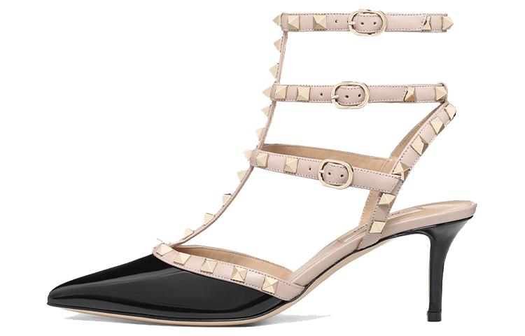 Valentino Rockstud Slim Heel High Heels 6.5cm Women's Black