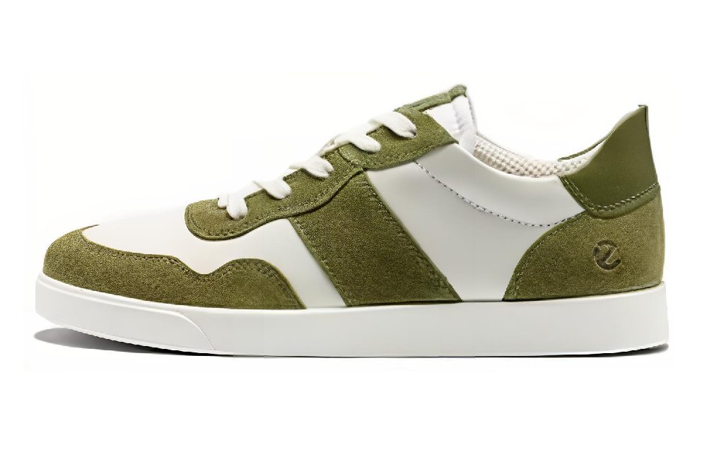 Ecco Low-Top Skateboard Shoes Men's Green White