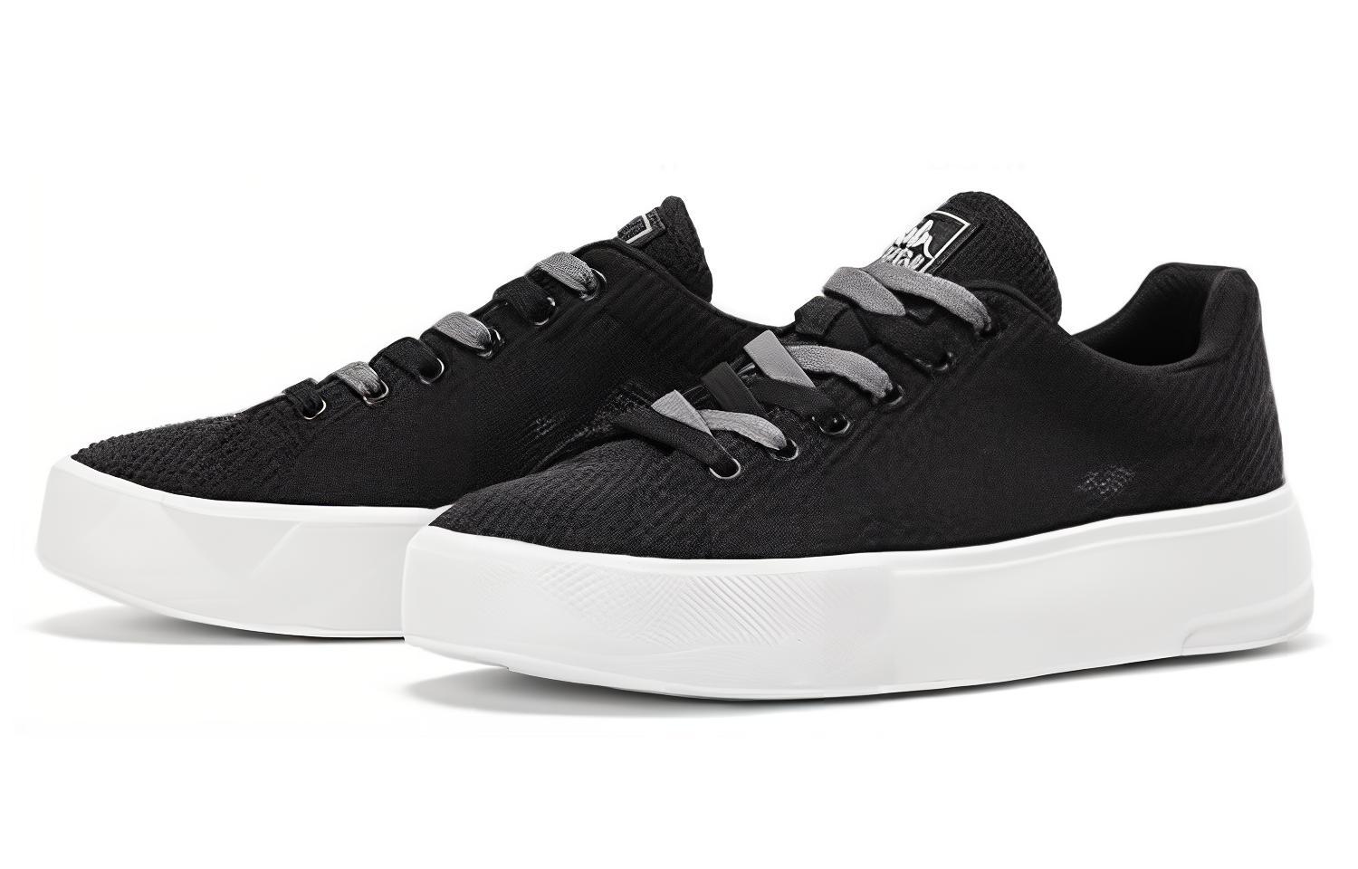 Kappa Slip Resistant, Abrasion Resistant, Breathable Low top Skateboard Shoes Unisex Black
