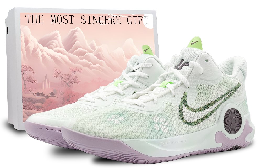Nike KD Trey 5 IX Shock Absorbers Slip Resistant Abrasion Resistant Mid Top Basketball Shoes Unisex Green