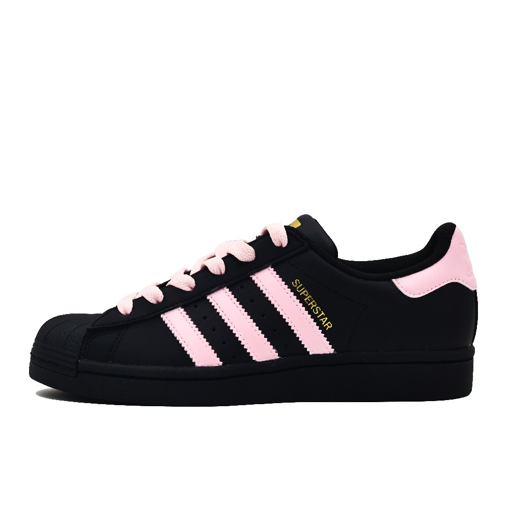 Adidas Originals SUPERSTAR Anti-Slip Wear-Resistant Low-Top Skateboard Shoes Unisex Black Pink