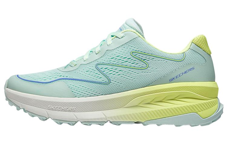 Skechers Anti Slip Wear Resistant Low Top Trail Running Shoes Women's Cyan Yellow