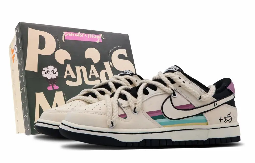 Nike Dunk Low Low-Top Skateboard Shoes Women's Beige