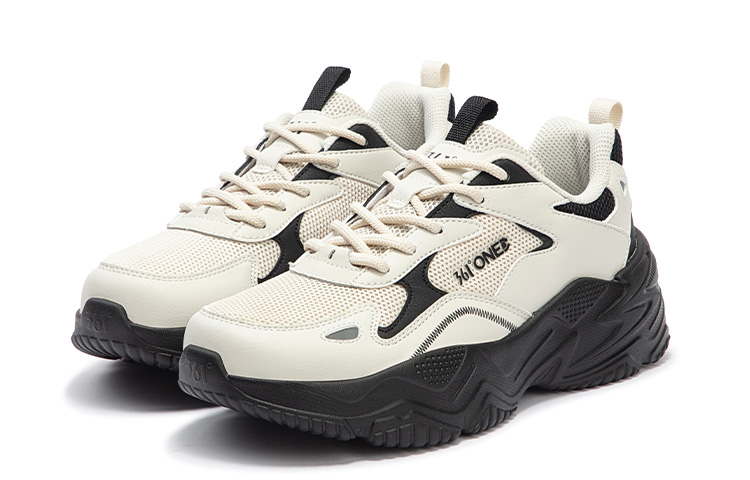 361° Ode Slip Resistant, Abrasion Resistant, Breathable Low Top Casual Shoes Women's Oat Milk Black