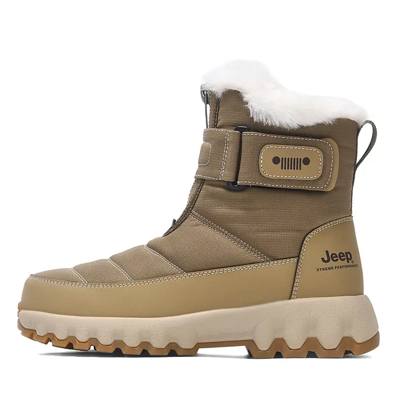 Jeep Crew Snow Boots Unisex Khaki