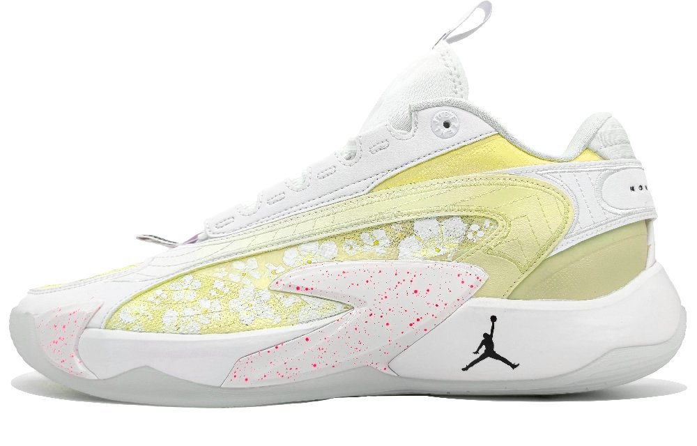 Jordan Luka 2 Anti-Slip Wear-Resistant Low-Top Basketball Shoes Men's Daisy Yellow