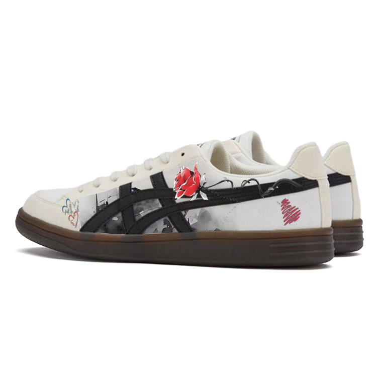 Onitsuka Tiger Advanti Anti Slip Wear Resistant Low Top Skateboard Shoes Unisex White Black