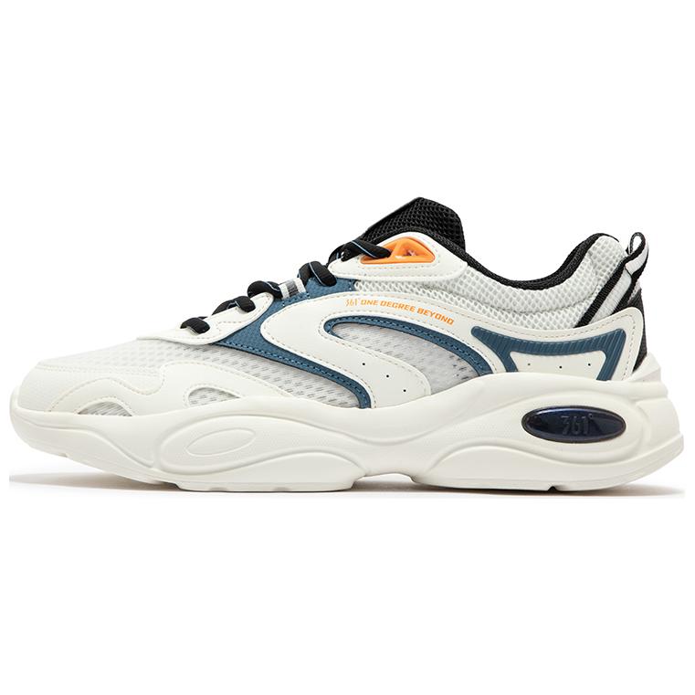361° Cushioning And Breathable Low Top Chunky Sneakers Men's White Black