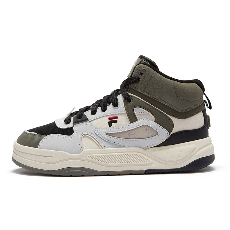 FILA FUSION BANK II High-Top Skateboard Shoes Men's Gray Green