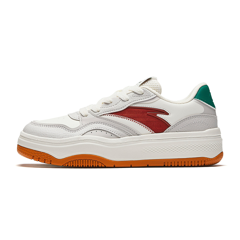 Anta Street Play 2 Anti-Slip Wear-Resistant Low-Top Skateboard Shoes Women's White Gray Red