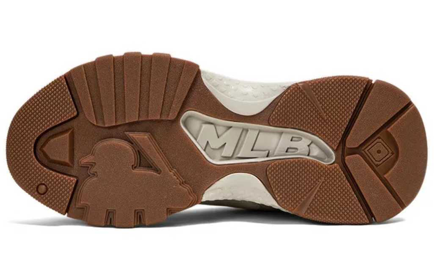MLB Non-slip Support Low-Top Chunky Sneakers Unisex Beige Brown Black