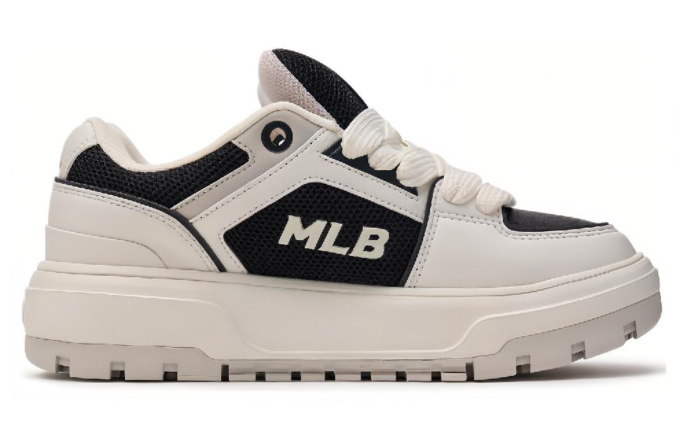 MLB Chunky Liner Cushioned Slip-Resistant Low-Top Casual Shoes Unisex White Black