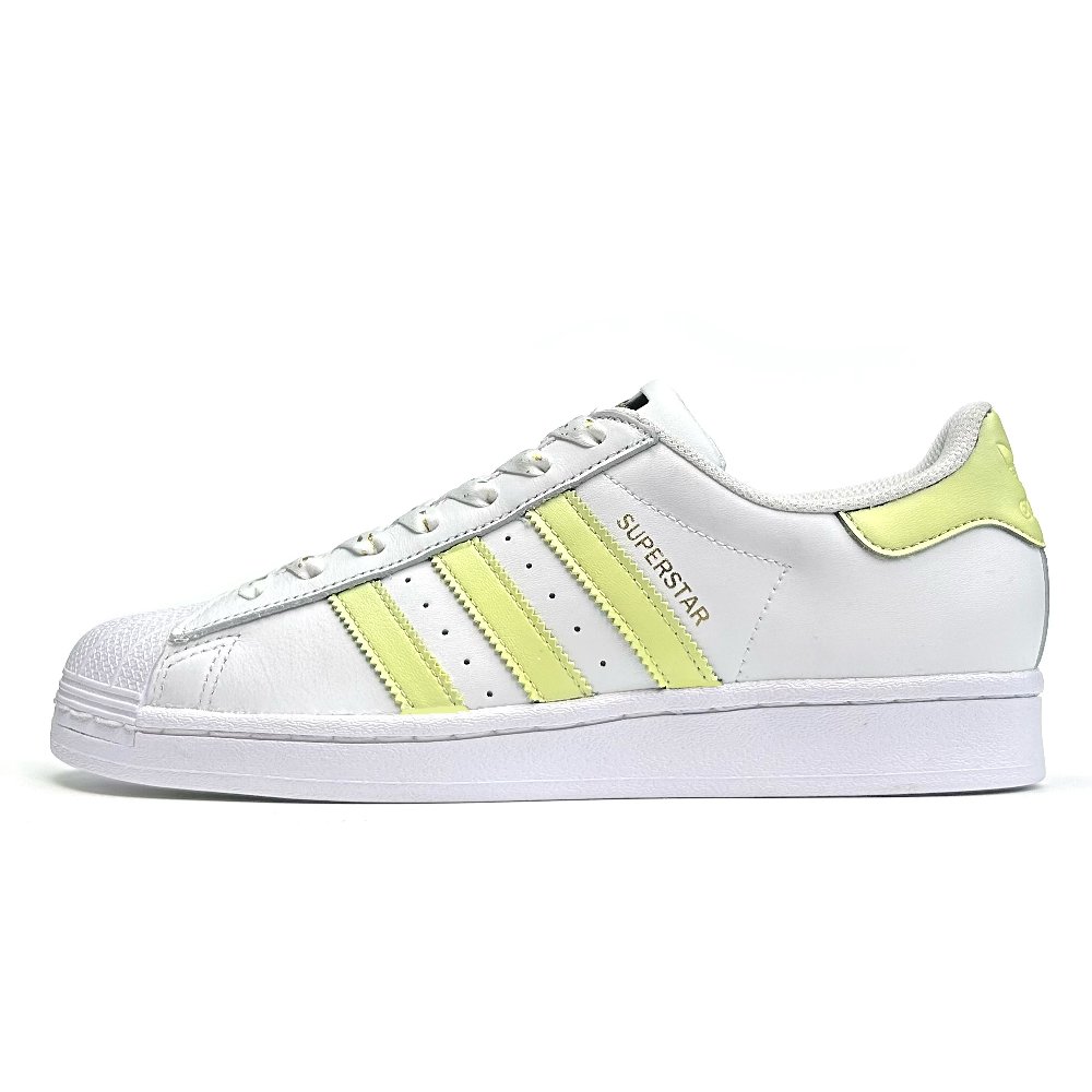 Adidas Originals SUPERSTAR Anti-Slip Wear-Resistant Low-Top Skateboard Shoes Unisex White Yellow