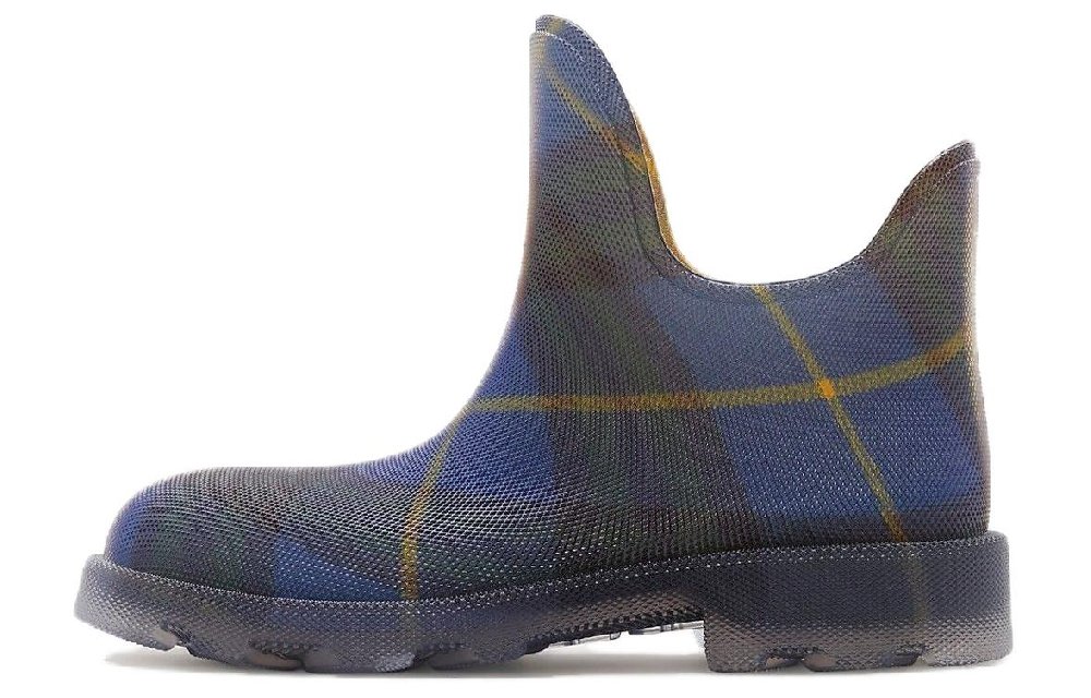 Burberry Marsh Checked Rubber Ankle Boots