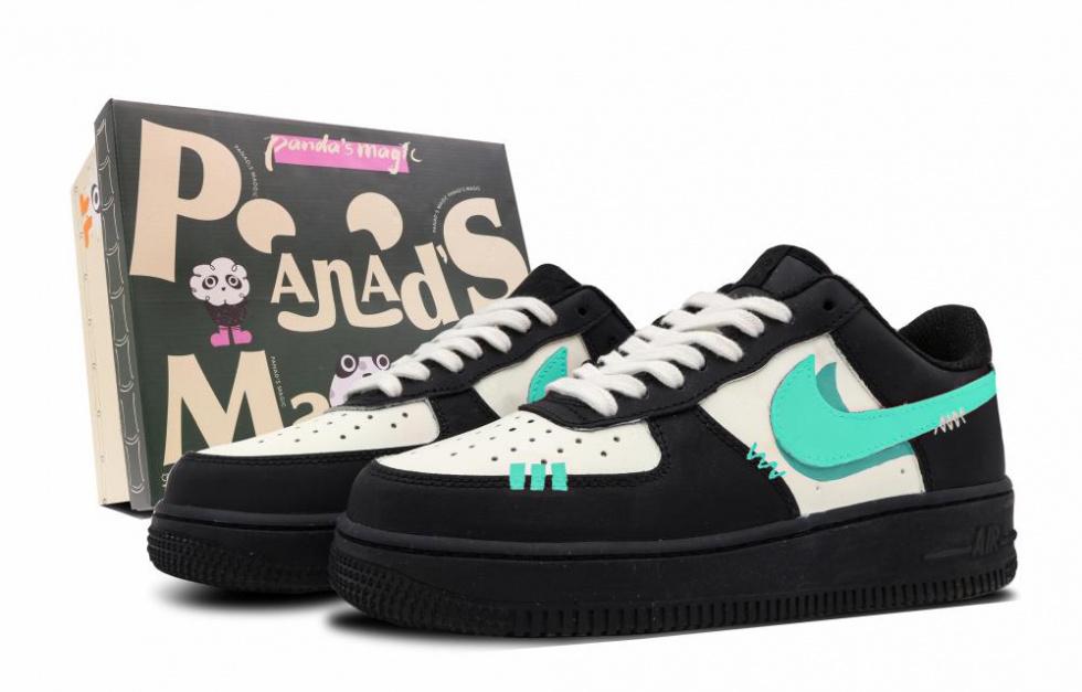 Nike Air Force 1 Retro Skateboard Shoes Women's Black Blue