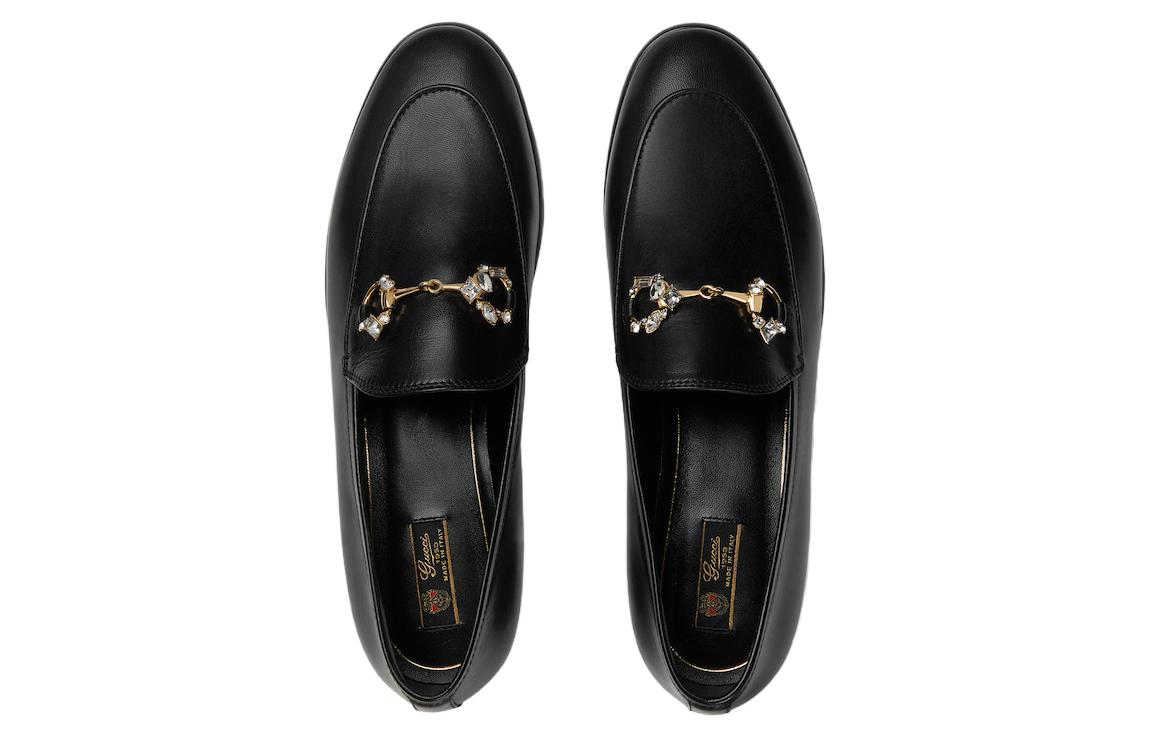 GUCCI Jordaan Loafers 0.6cm Women's Black купить в интернет-магазине Yoocart с быстрой доставкой по России.