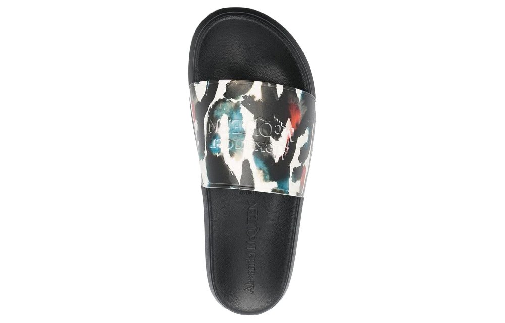 Alexander McQueen Graphic Logo Print Pool Slides