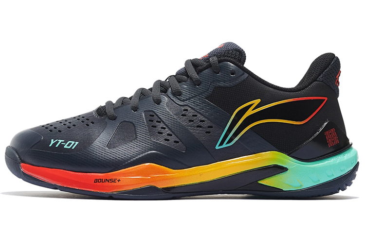 LiNing Cloud Thunder Cushioned Slip Resistant Abrasion Resistant Breathable Low Top Badminton Shoes Unisex Black