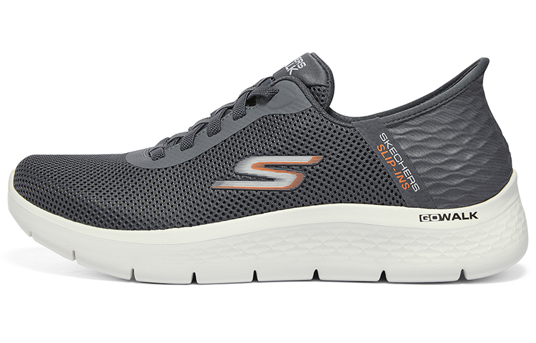 Skechers Go Walk Fle Low Top Running Shoes Men's Gray