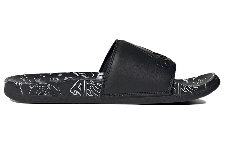 Adidas Adilette Comfort Sandals Black Cloud White купить в интернет-магазине Yoocart с быстрой доставкой по России.