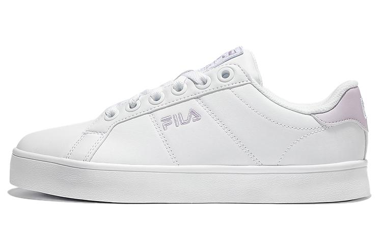FILA Court Deluxe Skateboard Shoes Unisex Low-Top White Purple Color