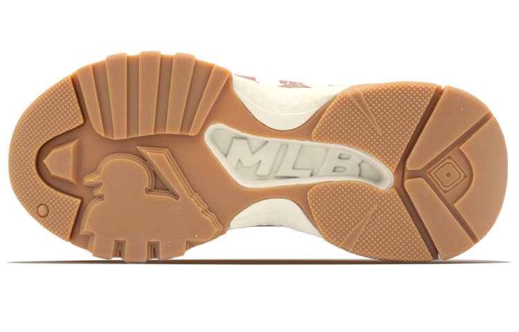 MLB Big Ball Chunky Low-Top Chunky Sneakers Unisex Beige Orange
