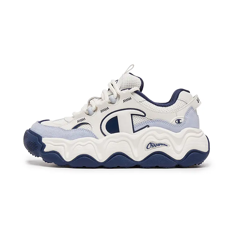 Champion Champ Lava EC Balance Low top Skateboard Shoes Unisex Milk White/Qinghui Blue