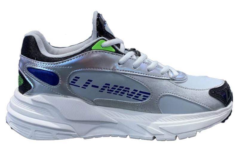 LiNing Slip Resistant, Abrasion Resistant, Lightweight Low Top Running Shoes Men's Gray Silver Blue купить в интернет-магазине Yoocart с быстрой доставкой по России.