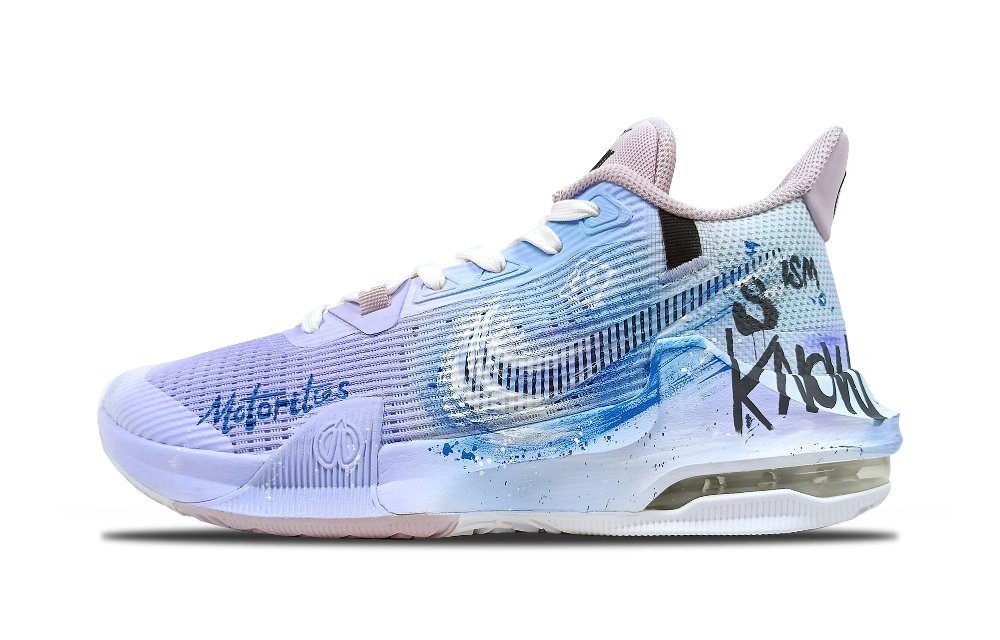 Nike Air Max Impact 3 Cushioning Anti-Slip And Wear-Resistant Coverage Low-Top Basketball Shoes Unisex Blue Purple