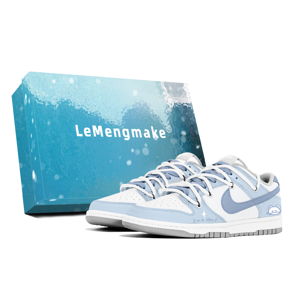 Nike Dunk Lemon Joy Low Top Skateboard Shoes Women's Blue White
