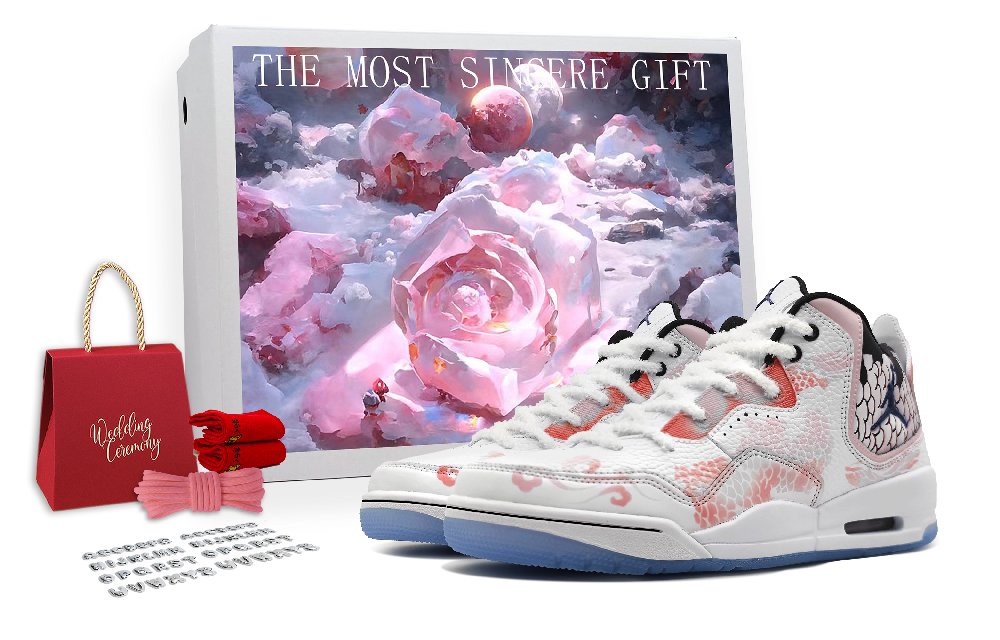 Jordan Courtside 23 Cushioning Anti-Slip And Wear-Resistant Mid-Top Vintage Basketball Shoes Women's Pink