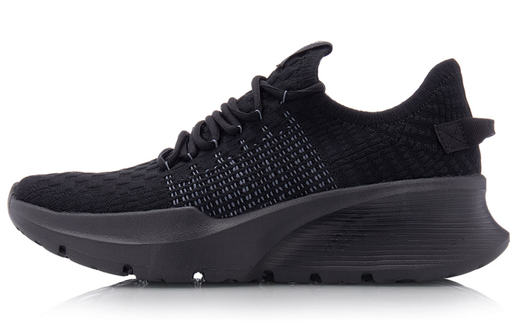 LiNing Cushioning Lightweight Breathable Low-Top Running Shoes Unisex Standard Black