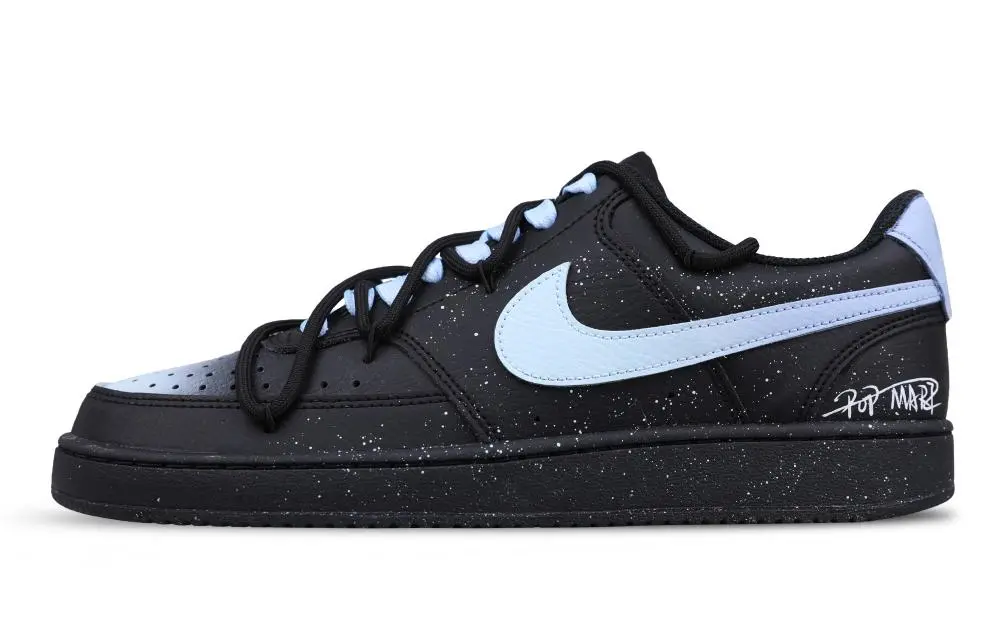 Nike Court Vision Low Slip Resistant, Abrasion Resistant, And Balanced Low top Skateboard Shoes Unisex Black Blue