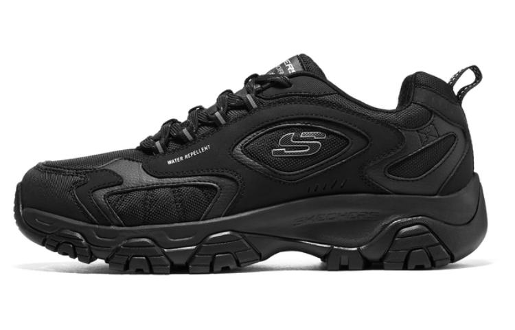 Skechers Outdoor Cushioning Wear-Resistant Low-Top Casual Shoes Men's Black