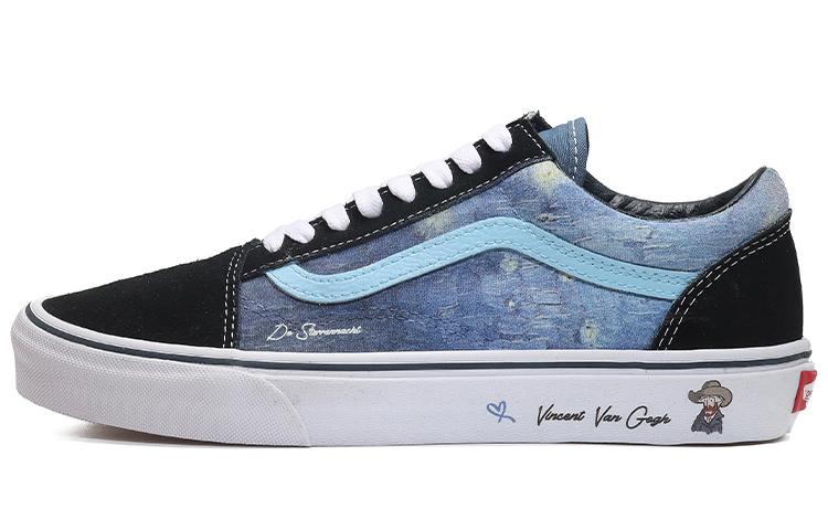 Vans Old Skool Navy Skateboard Shoes Unisex Blue White Black