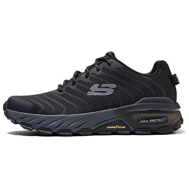 Skechers Cushioned Slip-Resistant Low-Top Outdoor Shoes Men's Black