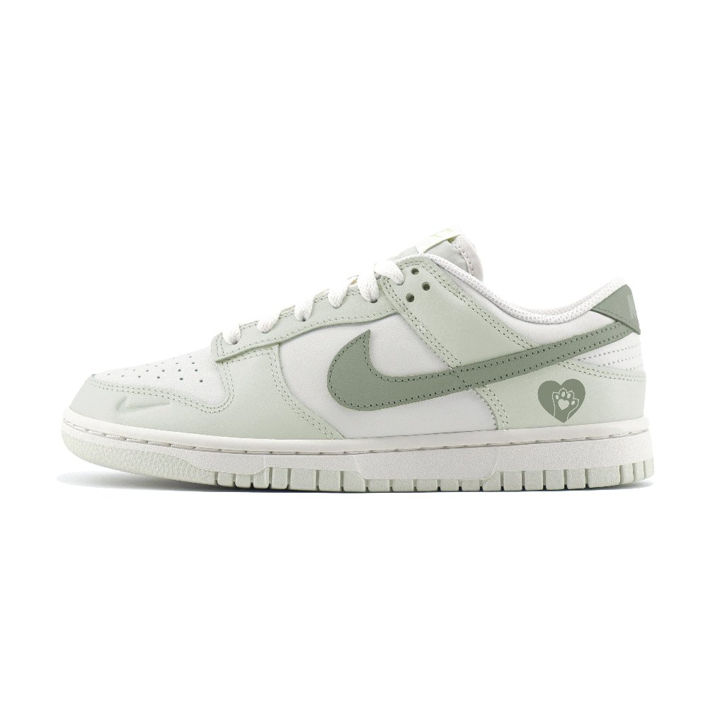 Nike Dunk LOW Claw Abrasion Resistant Low Top Skateboard Shoes Unisex White Green