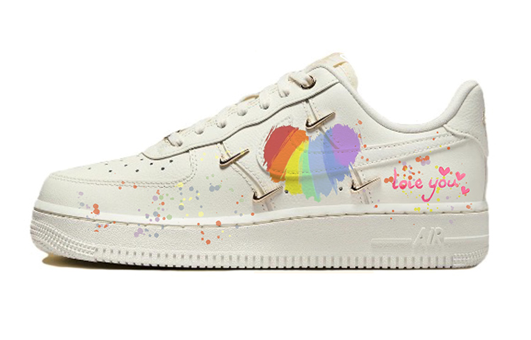 Nike Air Force 1 Anti-Slip And Wear-Resistant Breathable Low-Top Skateboard Shoes Women's White Gray