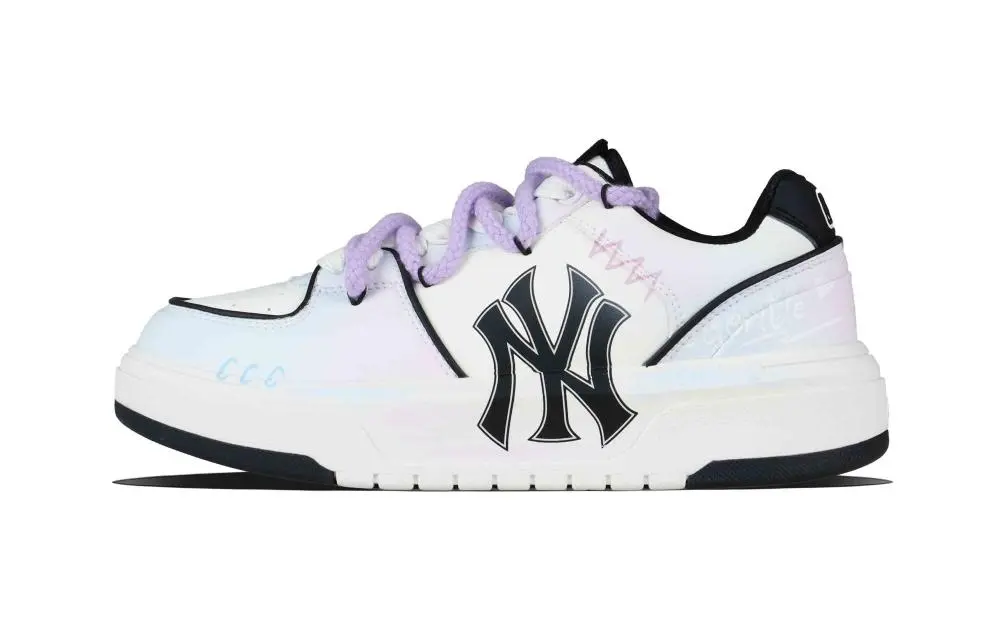 MLB Chunky Liner Misty Heartfelt Abrasion Resistant Low top Skateboard Shoes Unisex Blue Purple